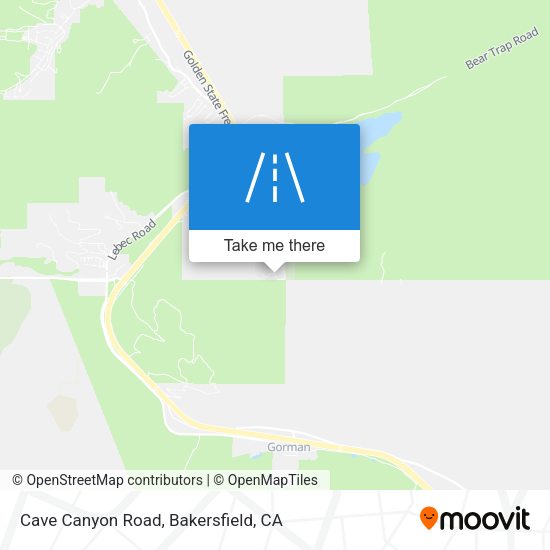 Cave Canyon Road map