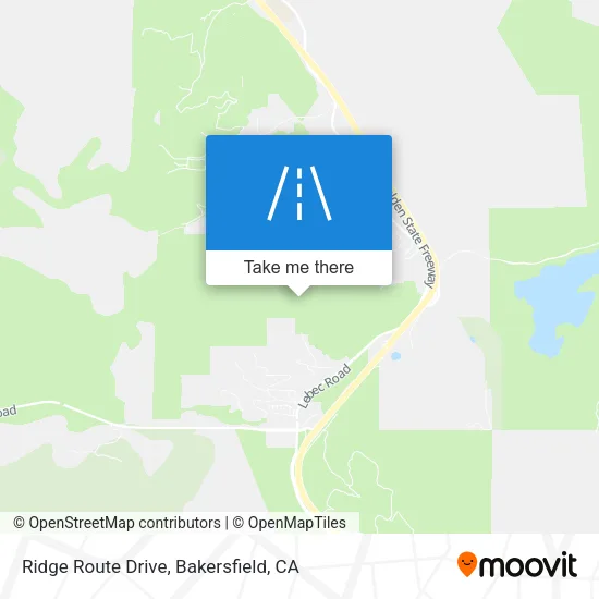Ridge Route Drive map