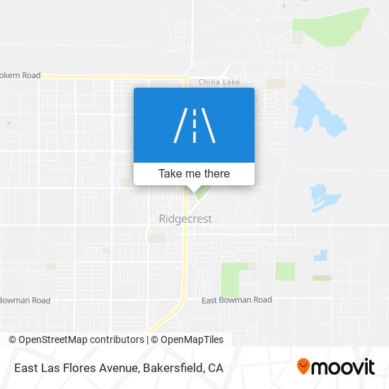 East Las Flores Avenue map