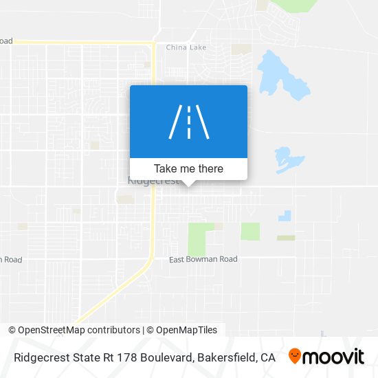 Ridgecrest State Rt 178 Boulevard map