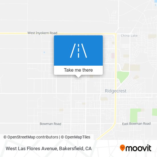 West Las Flores Avenue map