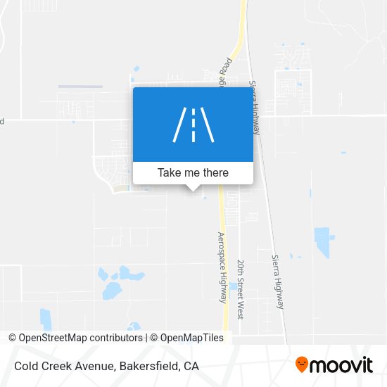 Cold Creek Avenue map