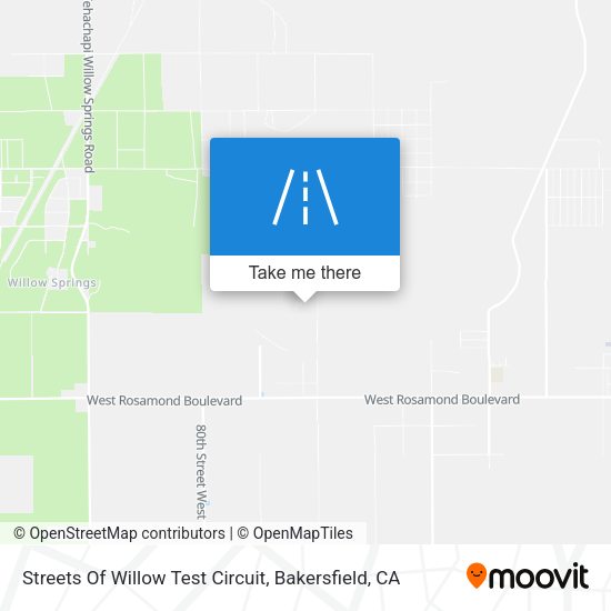 Streets Of Willow Test Circuit map