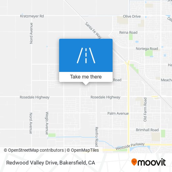 Redwood Valley Drive map