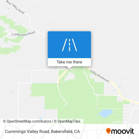 Cummings Valley Road map