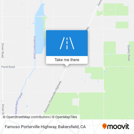 Famoso Porterville Highway map