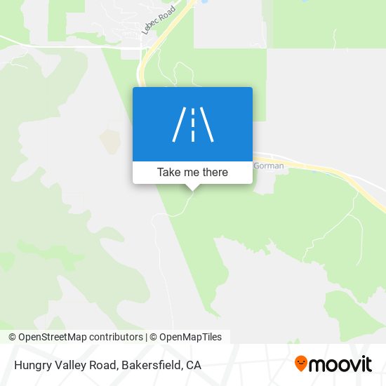 Hungry Valley Road map