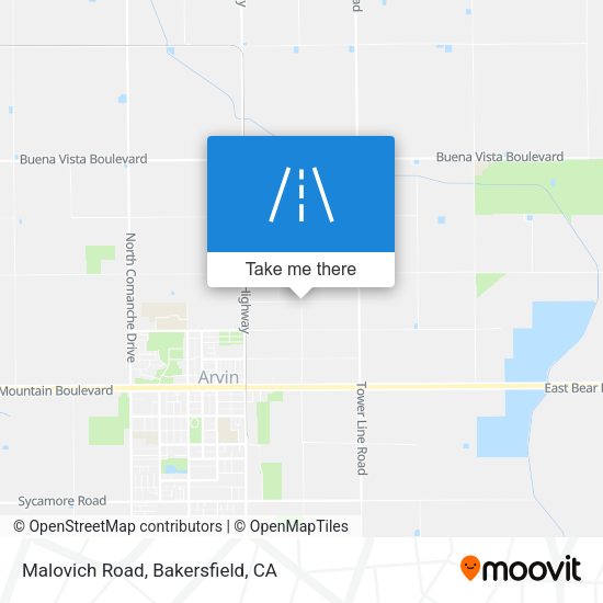 Mapa de Malovich Road