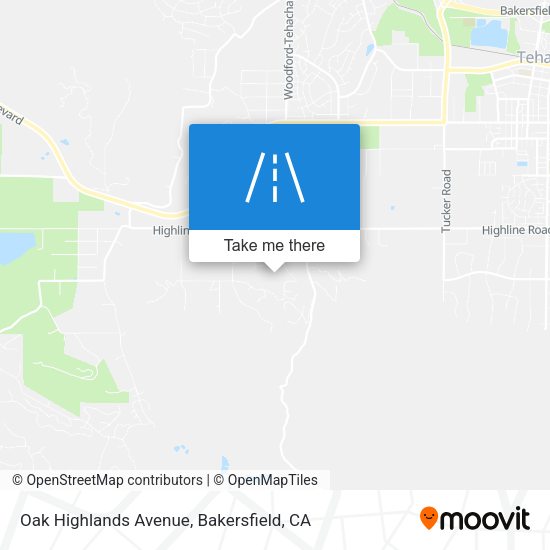 Oak Highlands Avenue map