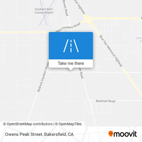 Owens Peak Street map