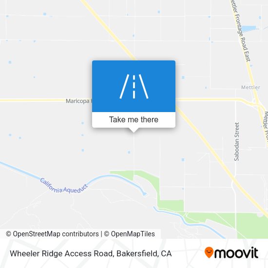 Wheeler Ridge Access Road map