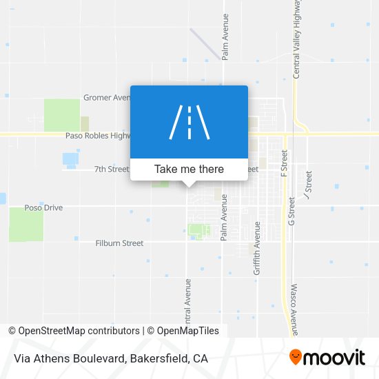 Via Athens Boulevard map