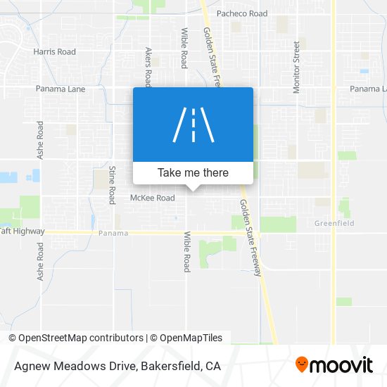 Agnew Meadows Drive map