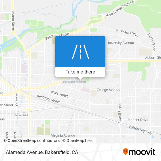 Alameda Avenue map