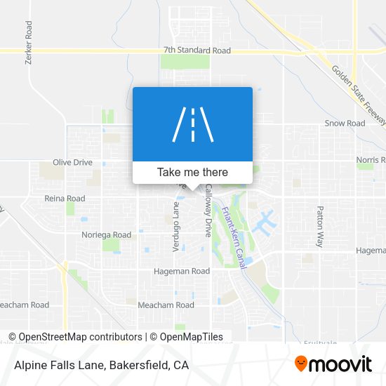 Alpine Falls Lane map