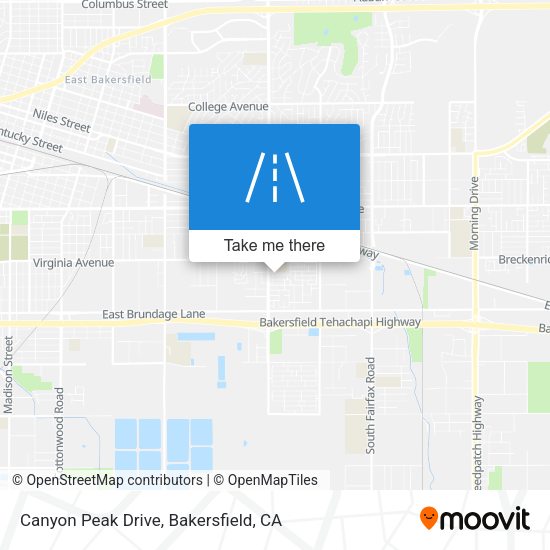Canyon Peak Drive map