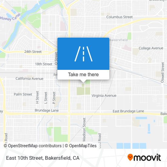 East 10th Street map