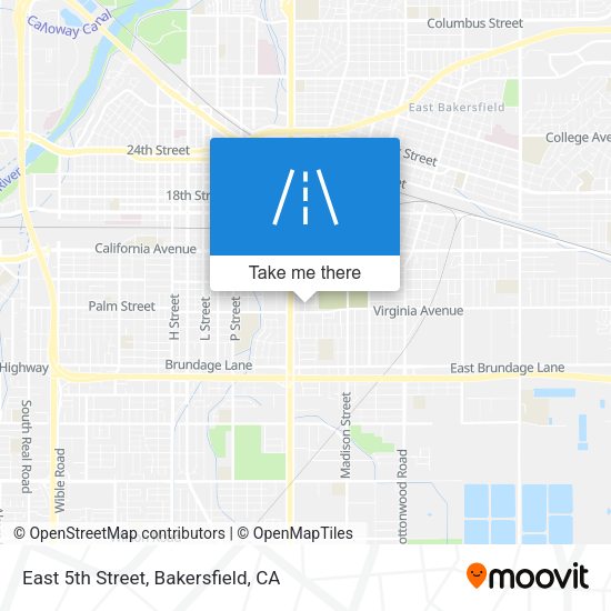 East 5th Street map