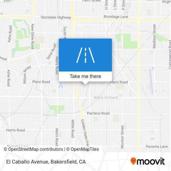 El Caballo Avenue map