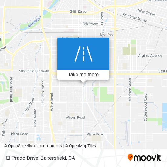 El Prado Drive map