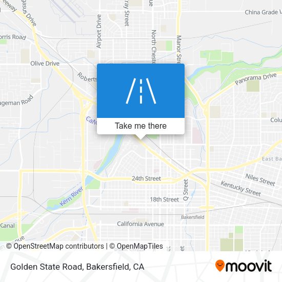 Mapa de Golden State Road