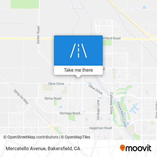 Mercatello Avenue map