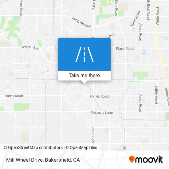 Mill Wheel Drive map