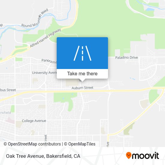 Oak Tree Avenue map