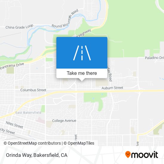 Orinda Way map