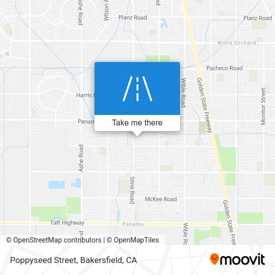Mapa de Poppyseed Street