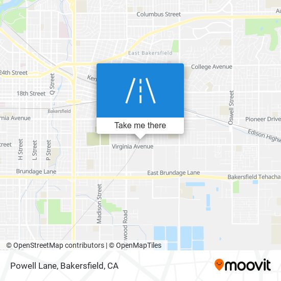 Powell Lane map