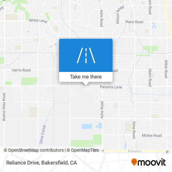 Reliance Drive map