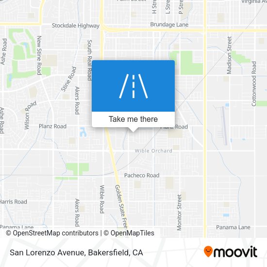 San Lorenzo Avenue map