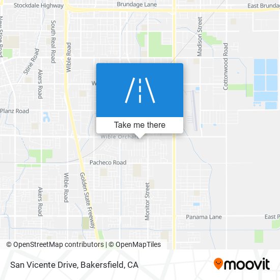 San Vicente Drive map