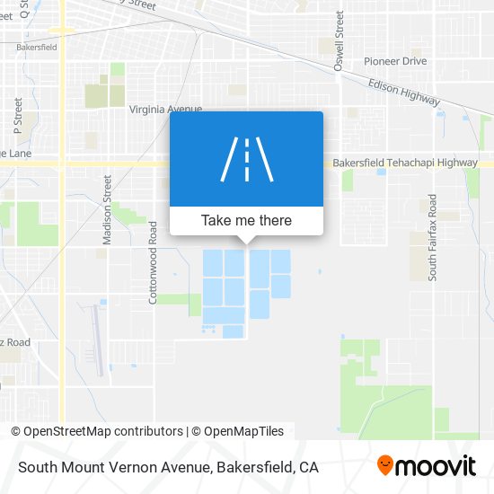 South Mount Vernon Avenue map