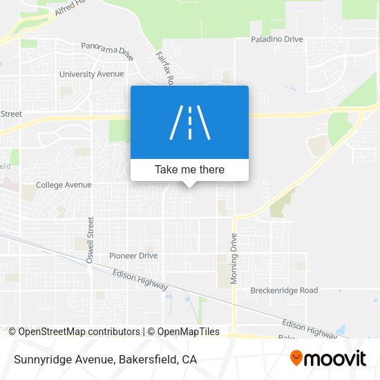 Sunnyridge Avenue map