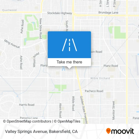Valley Springs Avenue map