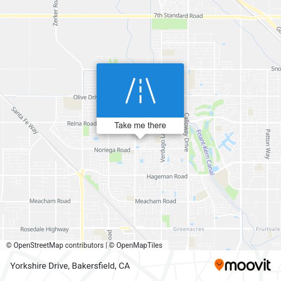 Yorkshire Drive map