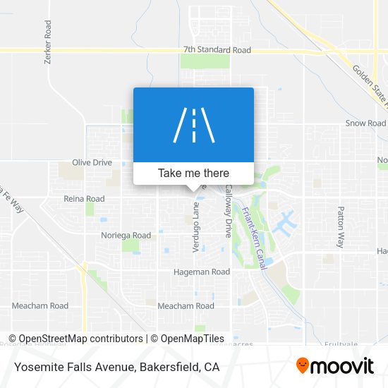 Yosemite Falls Avenue map