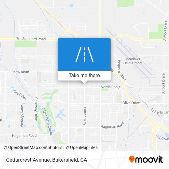Cedarcrest Avenue map