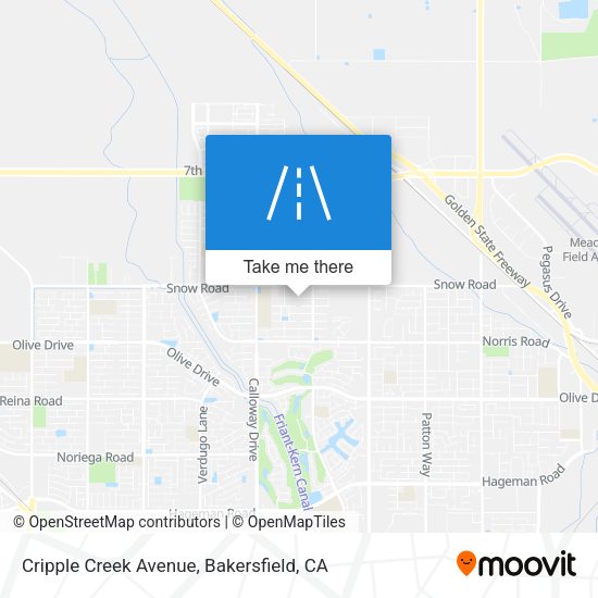 Cripple Creek Avenue map
