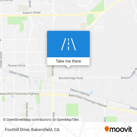 Foothill Drive map