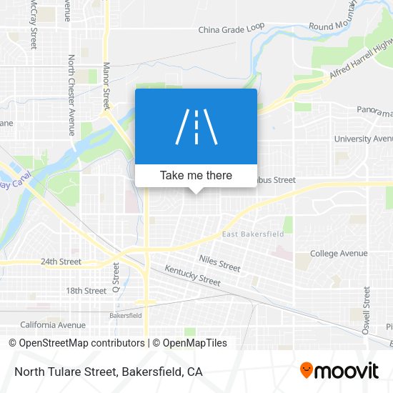 North Tulare Street map