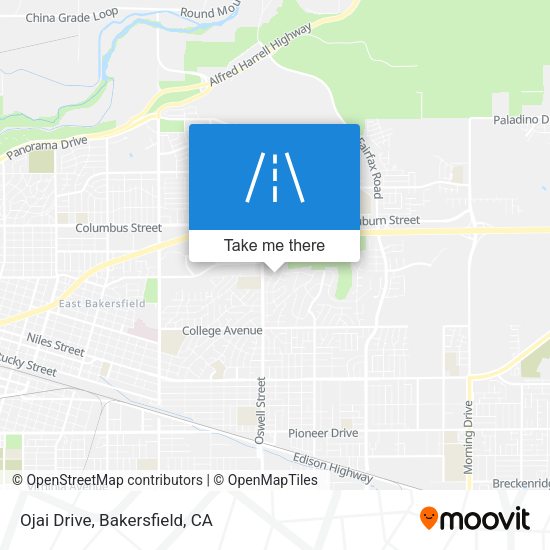 Ojai Drive map