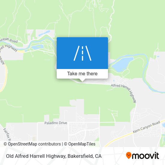 Old Alfred Harrell Highway map