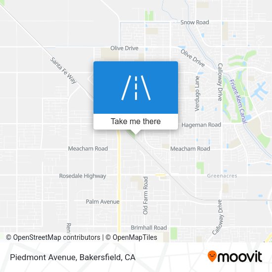 Piedmont Avenue map