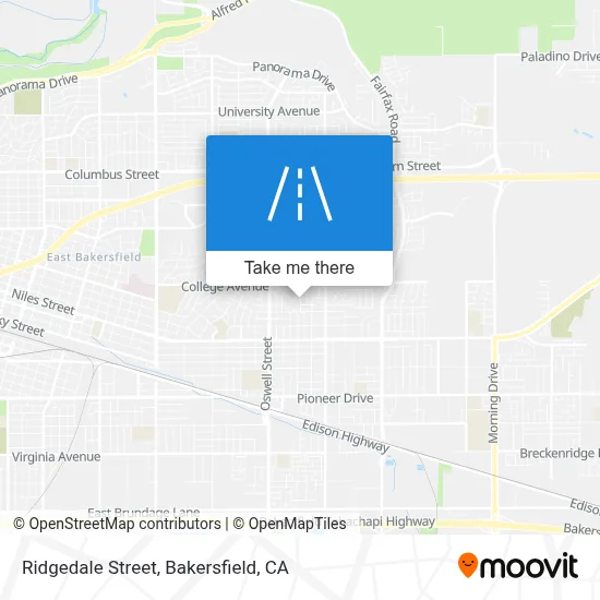 Ridgedale Street map