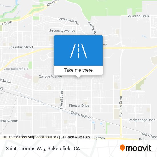 Saint Thomas Way map