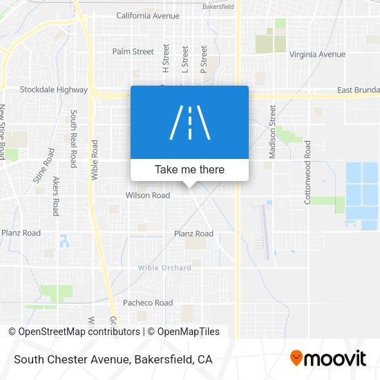 South Chester Avenue map