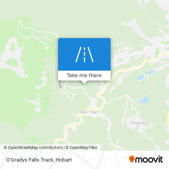 Mapa O'Gradys Falls Track